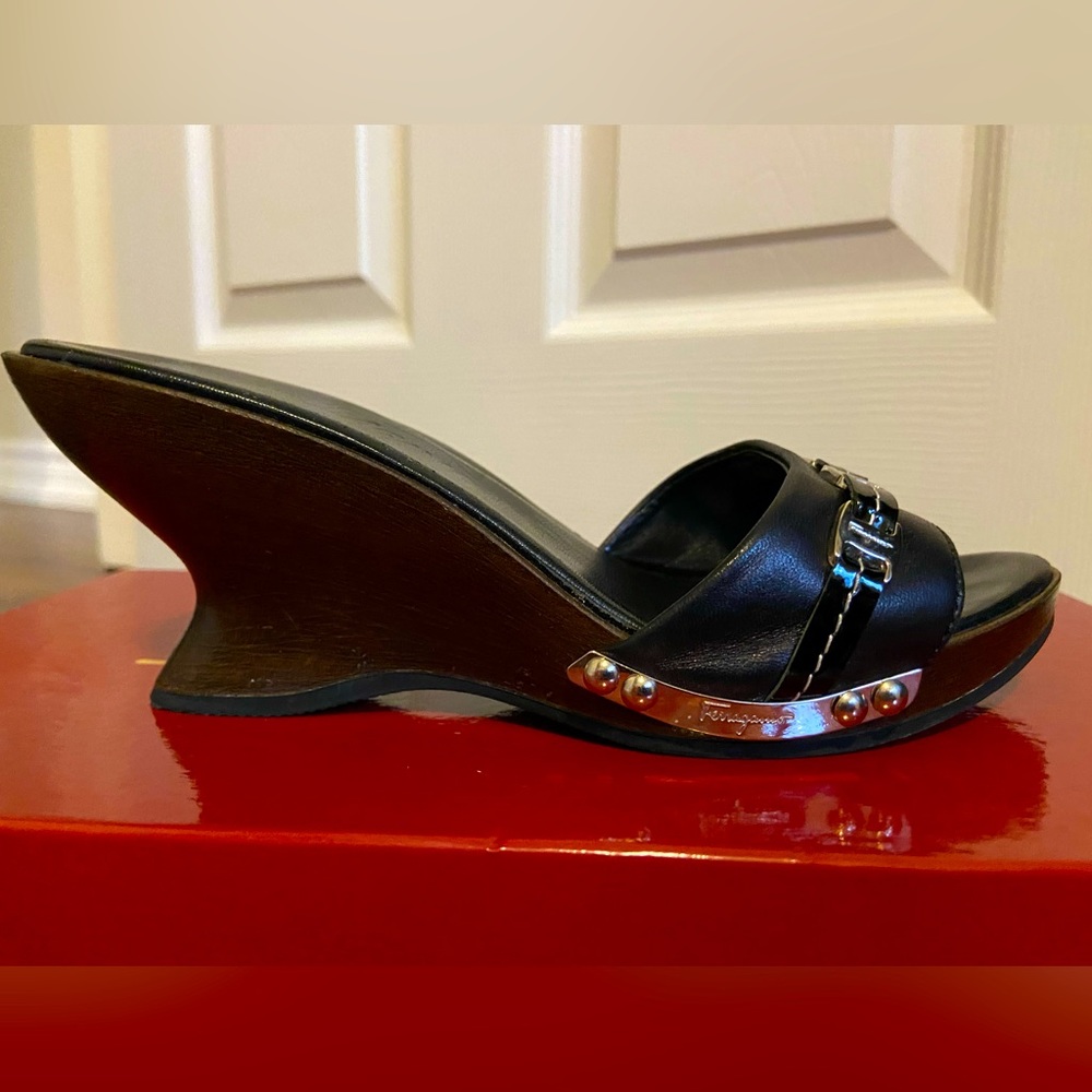 Vintage Salvatore Ferregamo Caterina sandals.